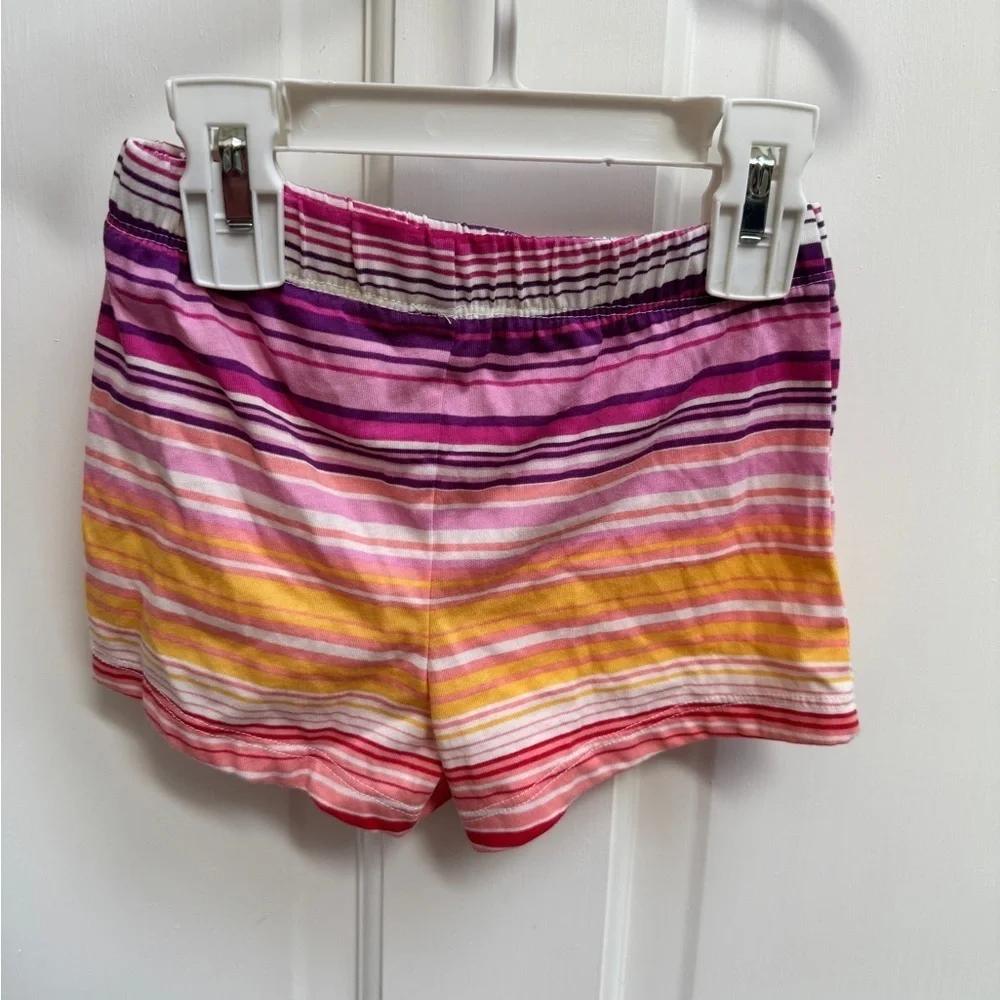NWOT The Children's Place 2T Pink and Yellow Striped Soft Shorts